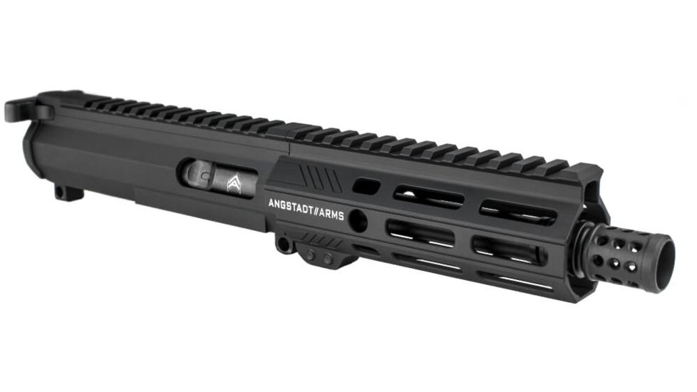 Angstadt Arms Complete Upper Assembly, AR-15, 5.5 in Handguard, 6 in Barrel, A2 Flash Hider, Picatinny/M-LOK, 1/2x28, Black, AAUDP0906U