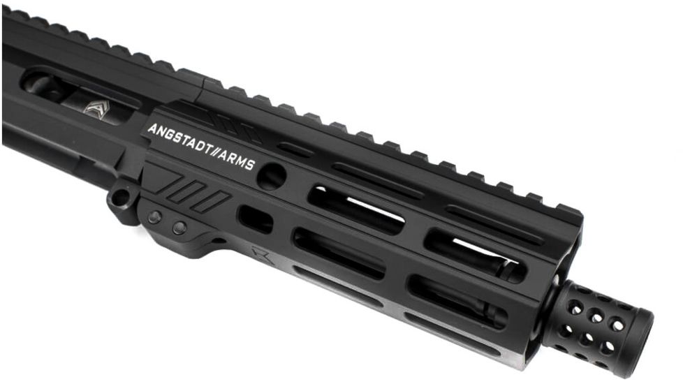 Angstadt Arms Complete Upper Assembly, AR-15, 5.5 in Handguard, 6 in Barrel, A2 Flash Hider, Picatinny/M-LOK, 1/2x28, Black, AAUDP0906U
