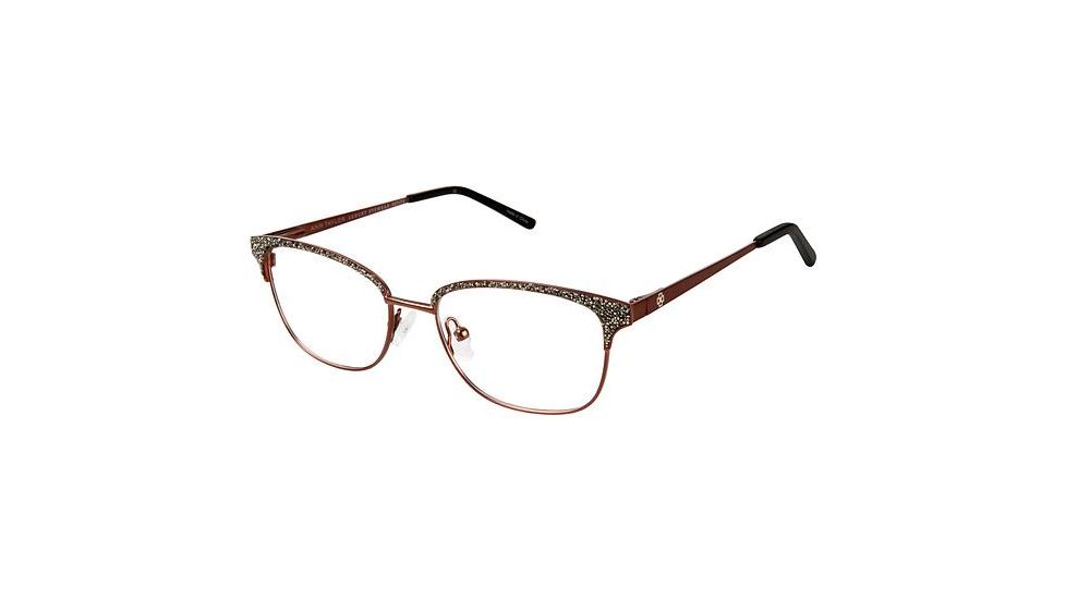 Ann Taylor ATP006 Bifocal Prescription Eyeglasses - Frame Brn/Crystal Gld, Size 49/16mm TYATP00601