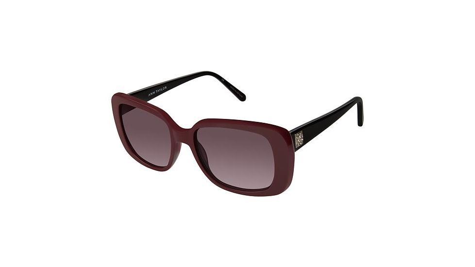 Ann Taylor ATP901 Sunglasses - Frame Mulberry / Blck, Lens Color Dark Rose Gradient, Size 49/16mm TYATP90103