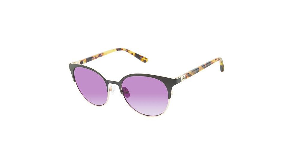 Ann Taylor ATP907 Sunglasses - Frame MT.BLACK / TORT, Lens Color Dark Rose Gradient, Size 51/17mm TYATP90701