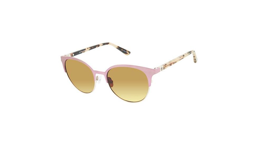Ann Taylor ATP907 Sunglasses - Frame MT.BLUSH/HAVANA, Lens Color Dark Brown Gradient, Size 51/17mm TYATP90702