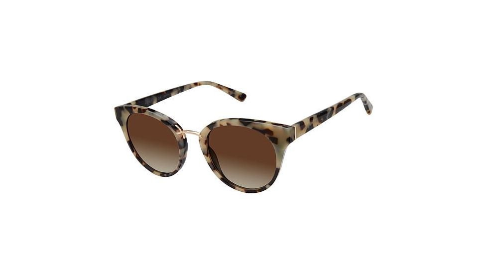 Ann Taylor ATP912 Sunglasses - Frame WHITE TORTOISE, Lens Color Dark Brown Gradient, Size 48/21mm TYATP91202