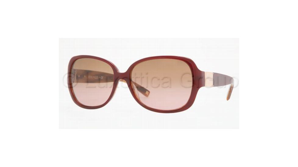Anne Klein AK3168 AK3168 Single Vision Prescription Sunglasses AK3168-276-76-5916 - Lens Diameter: 59 mm, Frame Color: Burgundy Amber Horn