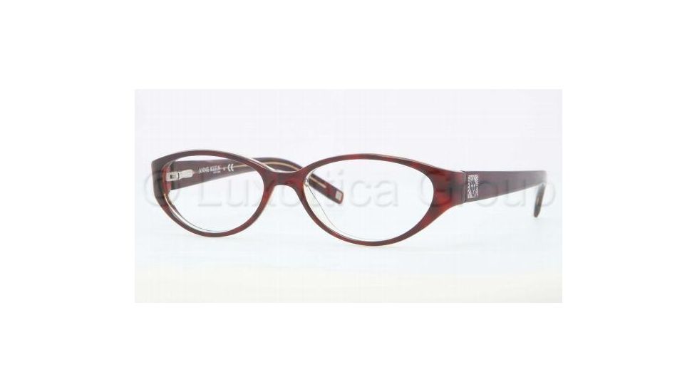 Anne Klein AK 8108 AK8108 Progressive Prescription Eyeglasses 231-5016 - Burgundy / Tortoise / Crystal Frame, Demo Lens Lenses