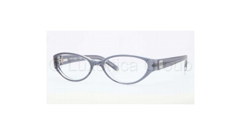 Anne Klein AK 8108 AK8108 Progressive Prescription Eyeglasses 268-5016 - Blue Crystal Frame, Demo Lens Lenses