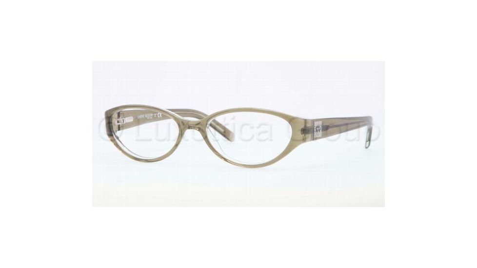 Anne Klein AK 8108 AK8108 Progressive Prescription Eyeglasses 269-5016 - Olive / Crystal Frame, Demo Lens Lenses