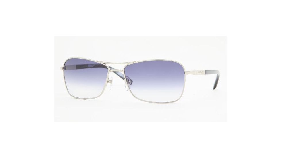 Anne Klein Bifocal Sunglasses AK4124 with Lined Bi Focal Rx Prescription Lenses, Silver Frame / 58 mm Prescription Lenses