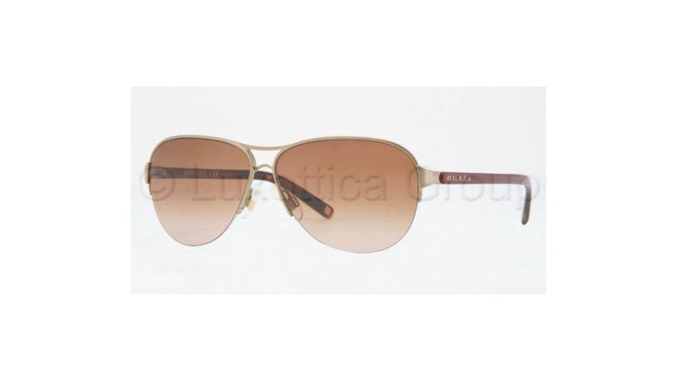 Anne Klein AK 4132 AK4132 Bifocal Prescription Sunglasses AK4132-353-74-5811 - Frame Color: Light Gold, Lens Diameter: 58 mm