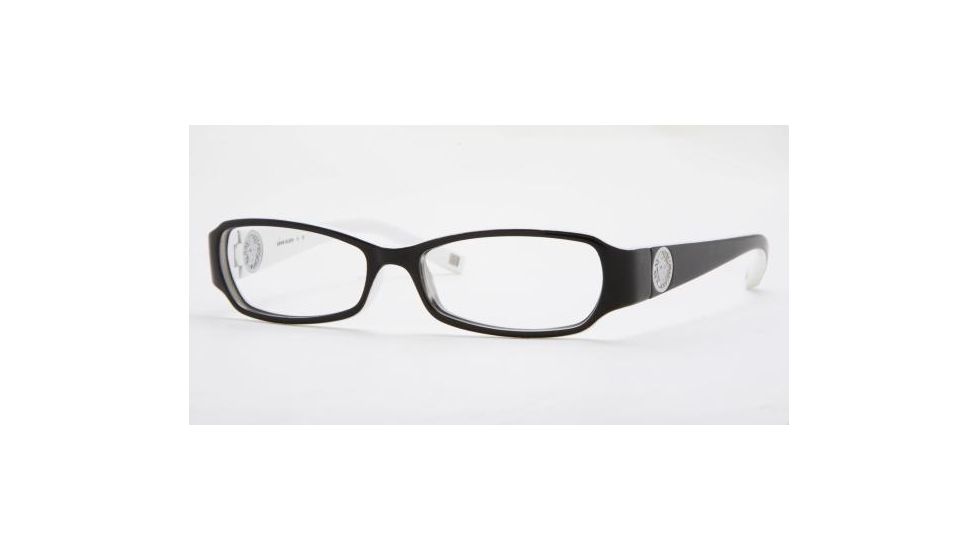 Anne Klein AK8085 Bifocal Eyeglasses - Black/White Demo Lens Frame / 52 mm Prescription Lenses, 903-5215