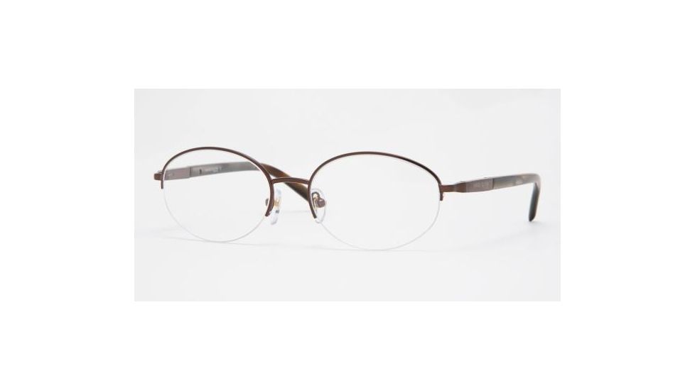 Anne Klein AK9102 Progressive Eyeglasses - Shiny Dark Brown Demo Lens Frame w/ 49 mm Diameter Lenses, 531-4917