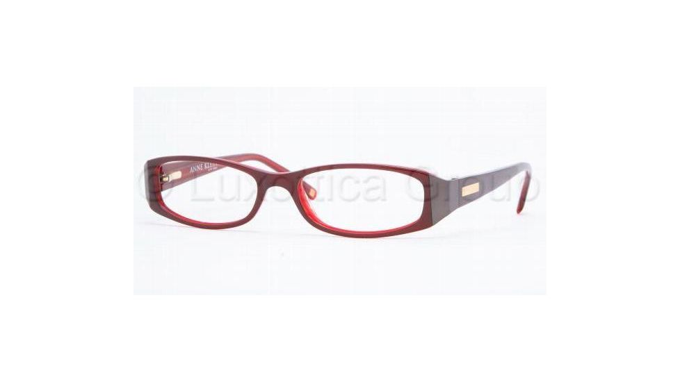 Anne Klein Eyeglasses AK8060 with Lined Bifocal Rx Prescription Lenses 163-5016 - Red Stripe 