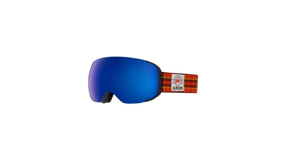 Anon M2 Goggle and Spare Lens w/ Sonar Blue, Flannel, 18557101622