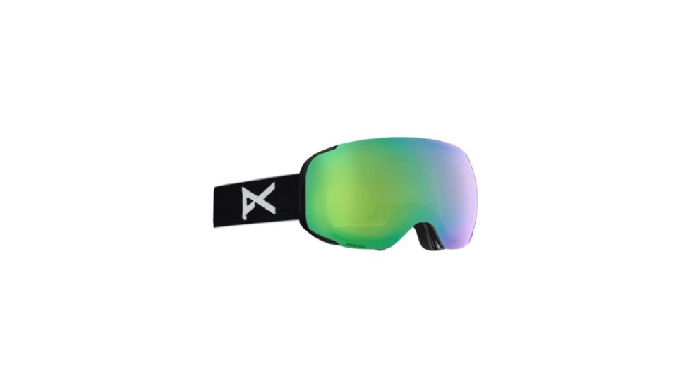 Anon M2 Men's Goggle w/ Spare Lens, Sonar Green Lens, Black, 18557101040NA