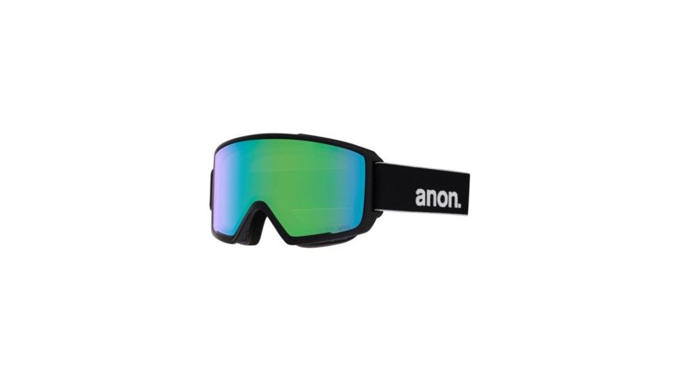 Anon M3 Goggle, Spare Lens and Mfi Face Mask w/ Sonar Green, Black, 19174101040