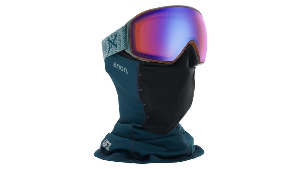 Anon M4 Toric Sonar Men's Goggle w/ Spare Lens and MFI Mask, Sonar Blue Lens, Lay Back, 20355102045NA