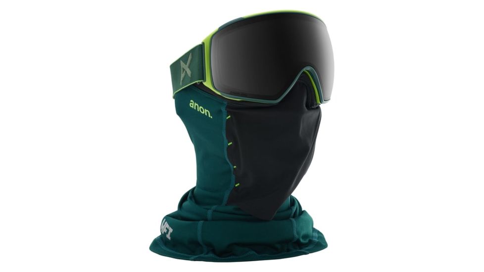 Anon M4 Toric Sonar Men's Goggle w/ Spare Lens and MFI Mask, Sonar Smoke Lens, Green, 20355102365NA