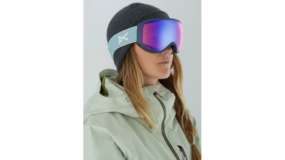 Anon WM1 Women's Goggle w/ Spare Lens, Sonar Blue Lens, Slate, 18561102053NA