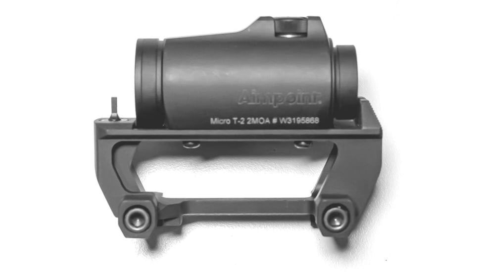 ANVL UKON2 Aimpoint T2 Red Dot Sight Mount w/ Co-Witness BUIS, Type III Hard Coat, Black, ANVL-UKON2-T2-V2