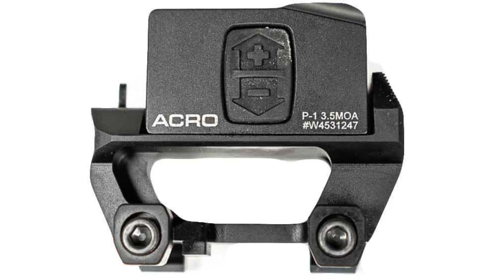 ANVL UKON2 Aimpoint ACRO Red Dot Sight Mount w/ Co-Witness BUIS, Type III Hard Coat, Black, ANVL-UKON2-ACRO-V2