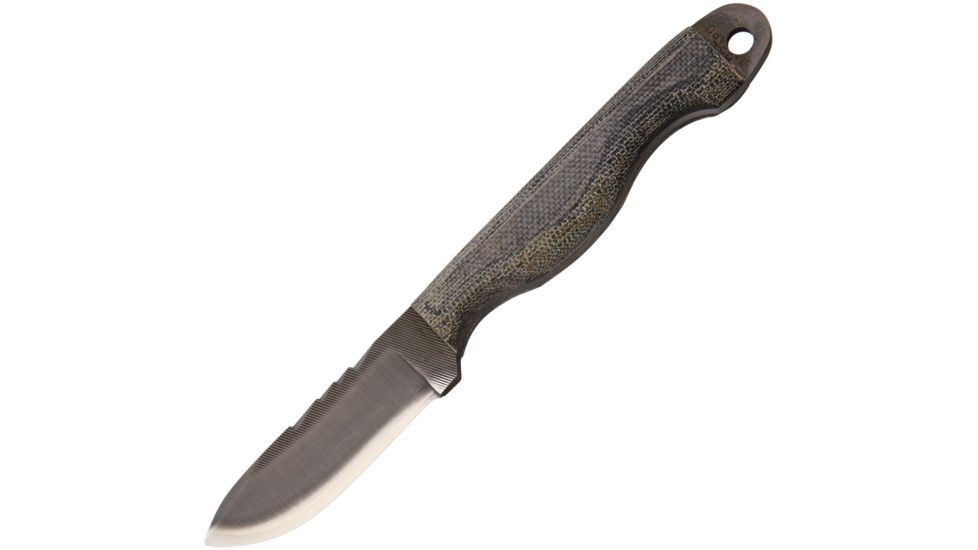 Anza 6 Inch Fixed Blade Knife, Brown Leather Belt Sheath AZ510M