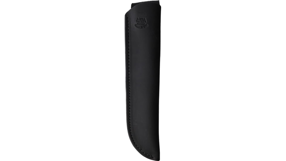 Anza Dune Field Micarta Fixed Blade Knife, 12.5in Overall, 7.5in Stainless Steel Blade, Black Micarta Handle, Black Leather Belt Sheath, DUNEFIELD M