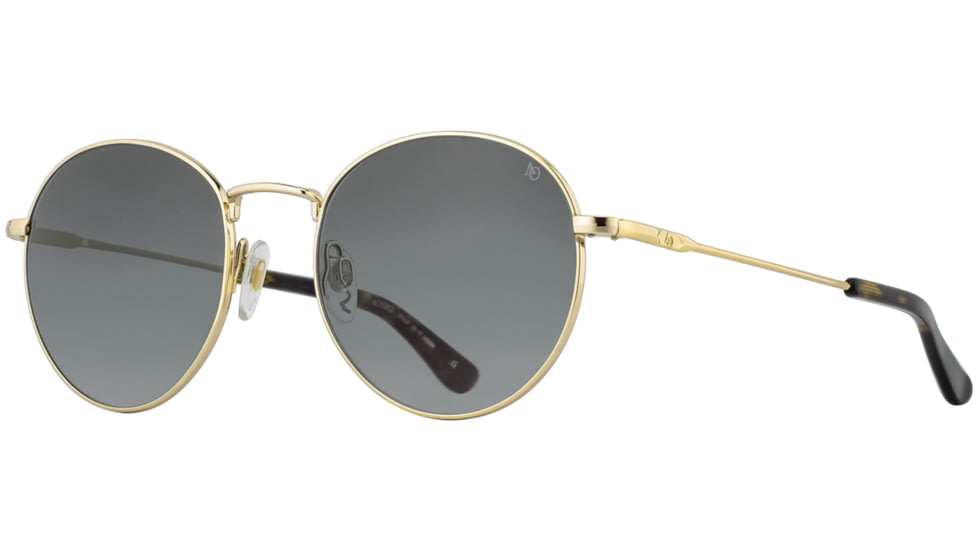 AO 1002 Sunglasses, Gold Frame, True Color Gray AOLite Nylon Lenses, 51-19-145 B47, 002151STTOGYN