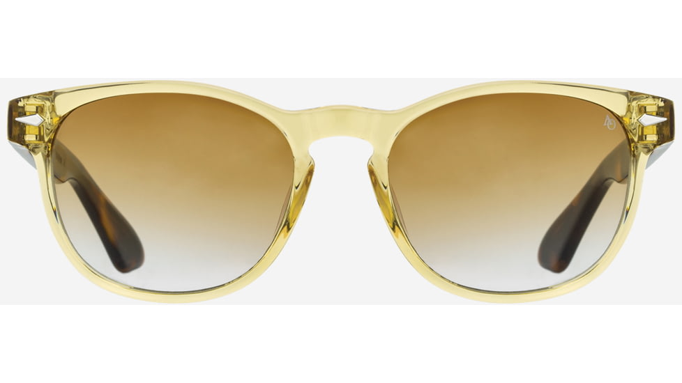 AO 1004 Sunglasses, Yellow Crystal Tortoise Frame, SunVogue Brown Gradient AOLite Nylon Lenses, Polarized, 51-18-145, 004151ST--BGN-P