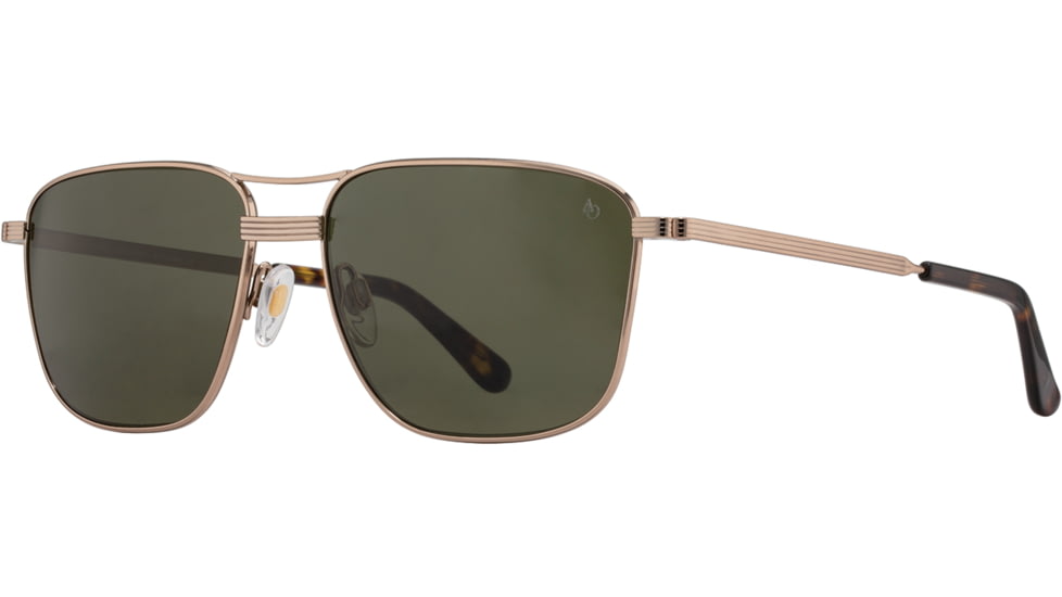 AO Airman Sunglasses - Mens, Light Bronze, Calobar Green AOLite Nylon Lenses, Light Bronze / Calobar Green Lens, 56-15-145, AIR456STTOGNN