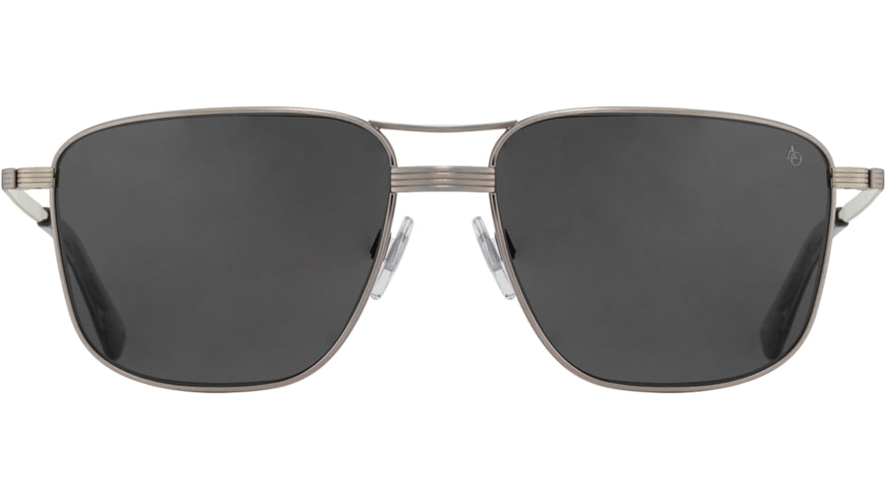 AO Airman Sunglasses - Mens, Pewter, True Color Gray AOLite Nylon Lenses, Pewter / True Color Gray Polarized Lens, 56-15-145, AIR256STSMGYN-P