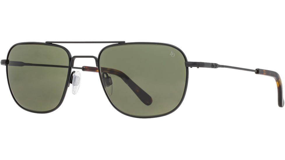 AO Checkmate Sunglasses - Men's, Matte Black Frame, Calobar Green AOLite Nylon Lenses, Polarized, 56-21-145, CHE256STTOGNN-P