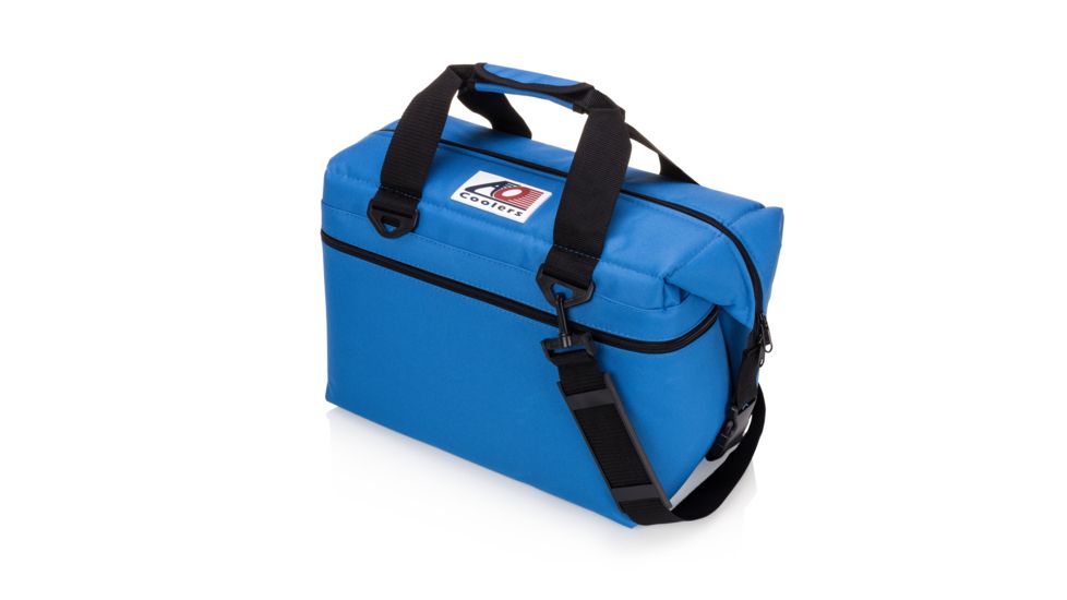 AO Coolers 24 Can Canvas Soft Cooler, w/Removable Shoulder Strap, Royal Blue, Medium, AO24RB
