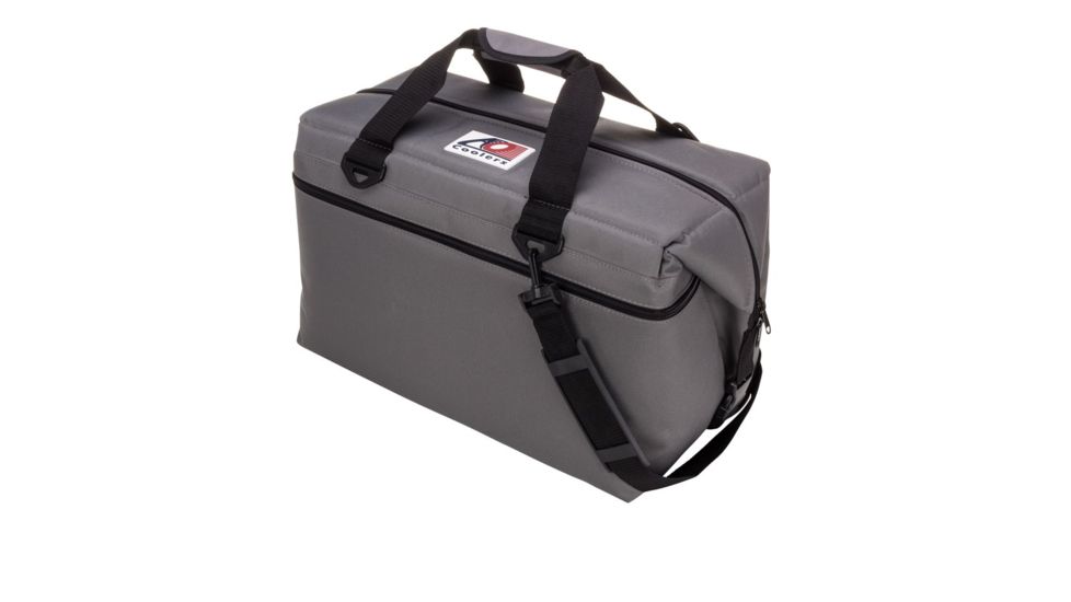 AO Coolers 36 Can Canvas Soft Cooler, w/Removable Shoulder Strap, Charcoal, Large, AO36CH