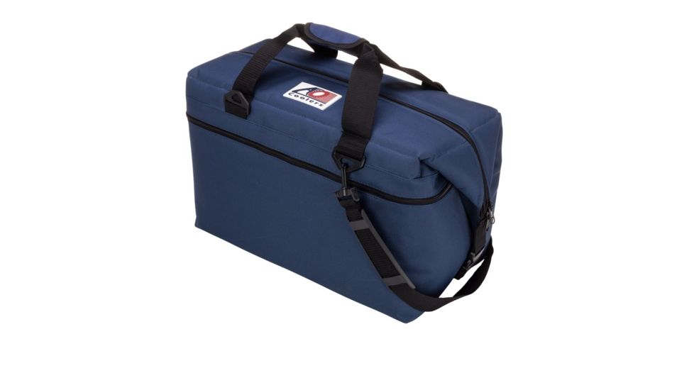 AO Coolers 36 Can Canvas Soft Cooler, w/Removable Shoulder Strap, Navy Blue, Large, AO36NB