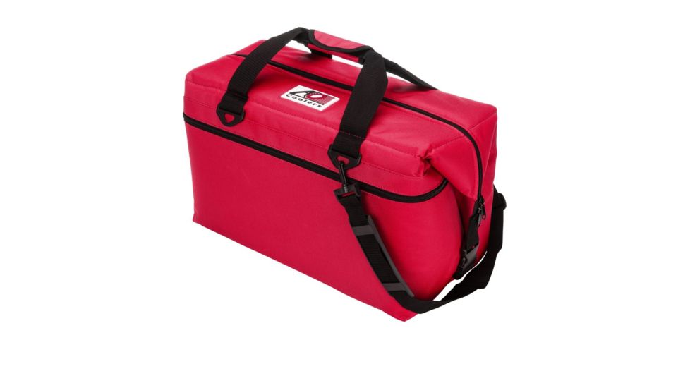AO Coolers 36 Can Canvas Soft Cooler, w/Removable Shoulder Strap, Red, Large, AO36RD
