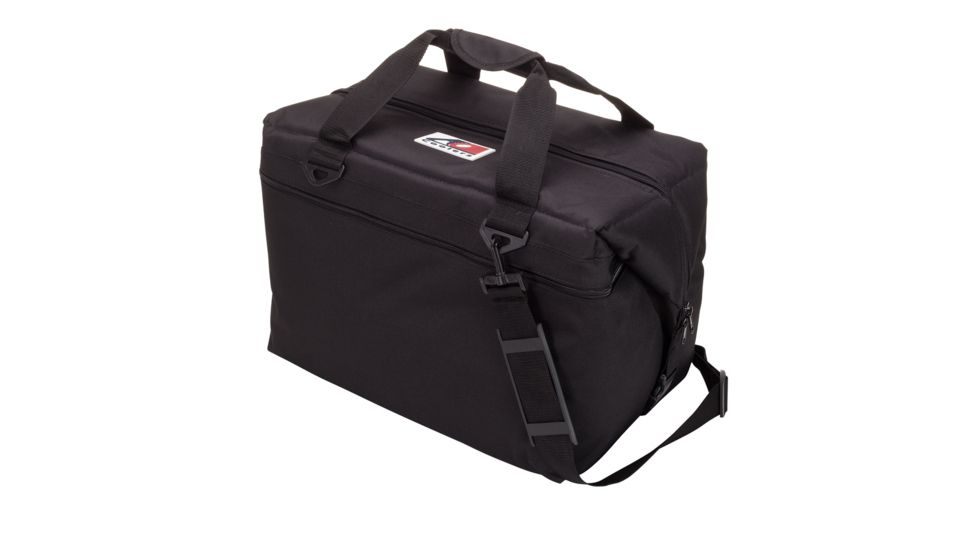 AO Coolers 48 Can Canvas Soft Cooler, w/Removable Shoulder Strap, Black, Oversized, AO48BK