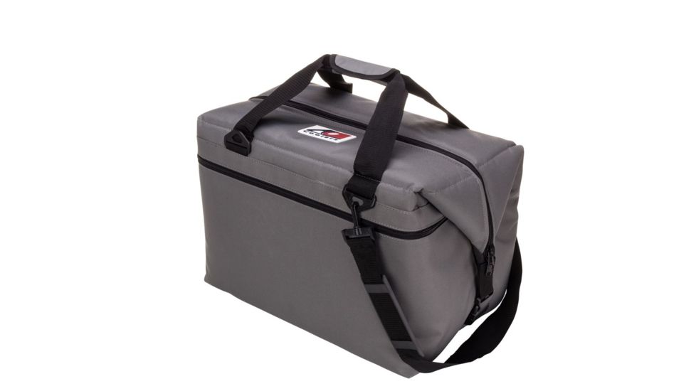 AO Coolers 48 Can Canvas Soft Cooler, w/Removable Shoulder Strap, Charcoal, Oversized, AO48CH