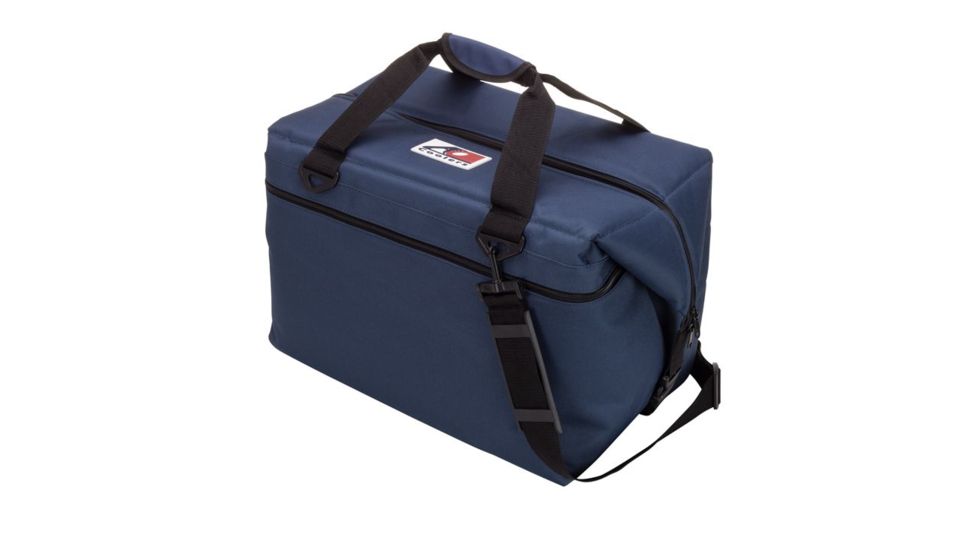AO Coolers 48 Can Canvas Soft Cooler, w/Removable Shoulder Strap, Navy Blue, Oversized, AO48NB