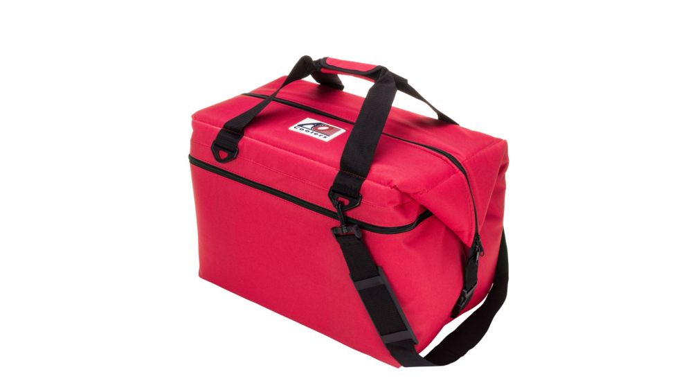 AO Coolers 48 Can Canvas Soft Cooler, w/Removable Shoulder Strap, Red, Oversized, AO48RD
