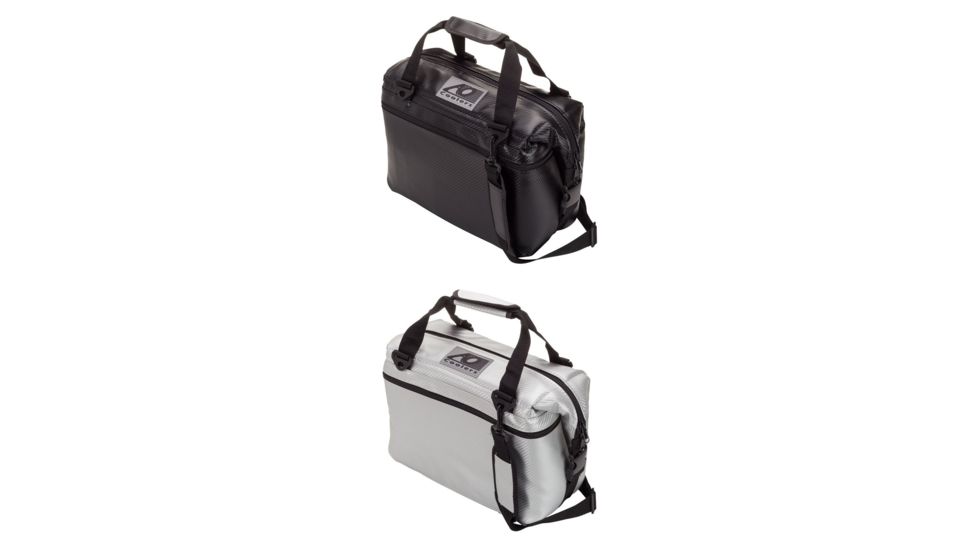 AO Coolers Carbon Soft Cooler, w/Removable Shoulder Strap, Black, Silver