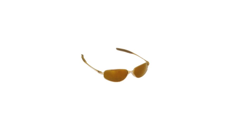 AO American Optical Alpha - Omega Delta Sunglasses, Bronze Frame, Gold Flash Mirror Glass Lenses