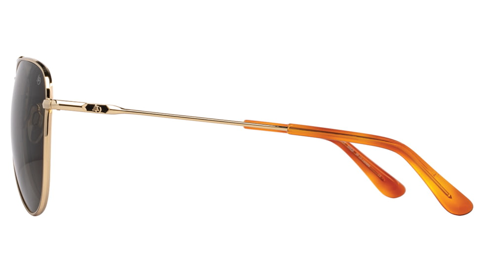 AO Fletcher Sunglasses, Gold Frame, Calobar Green AOLite Nylon Lens - 59-15-145, FLT259STHAGNN