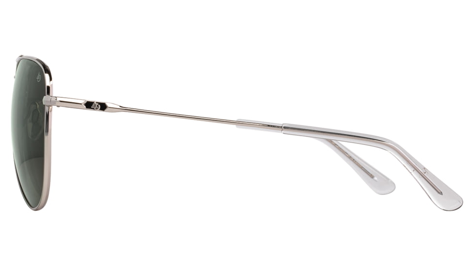 AO Fletcher Sunglasses, Silver Frame, Calobar Green AOLite Nylon Lens - Polarized - 59-15-145, FLT359STSMGNN-P