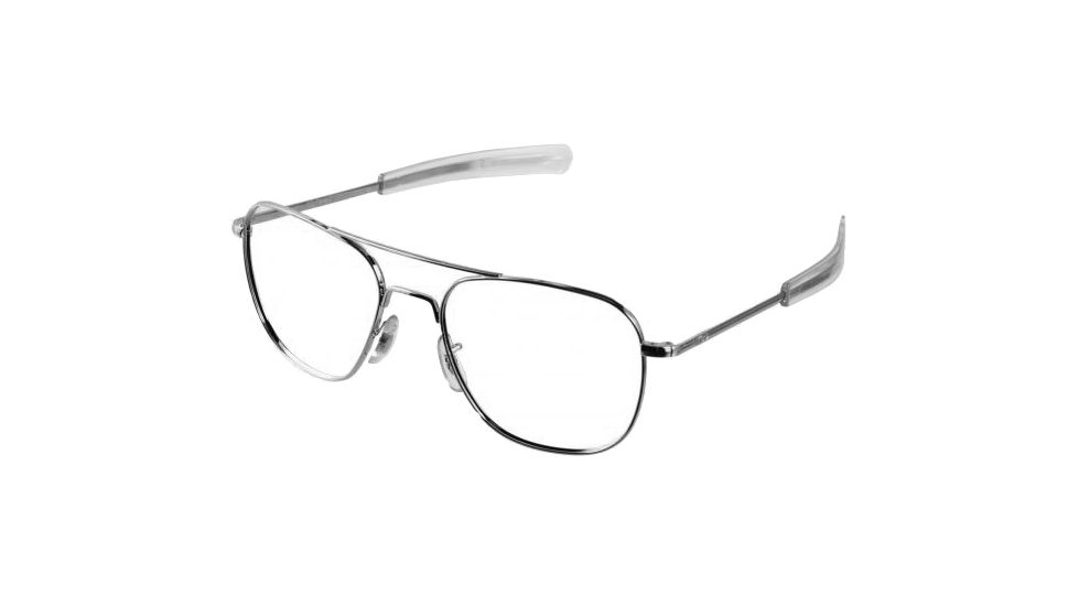 AO Flight Gear General Series Sunglasses Frame, No Lens, Silver, Bayonet, 58mm Lens S-BNT-58 