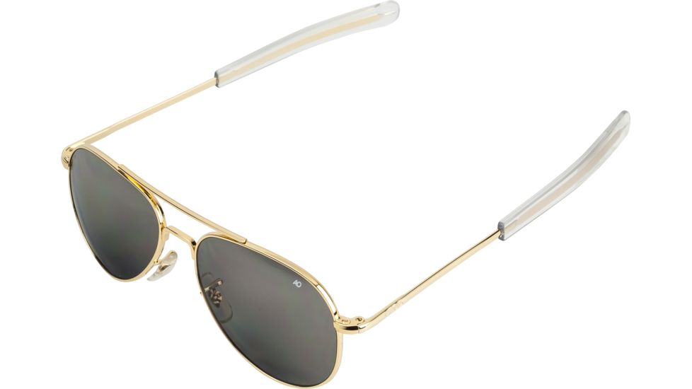 AO Flight Gear General Sunglasses, Bayonet, Gold Frame, Silver Mirror Lens, 58mm, 30514?