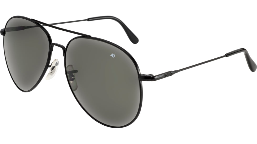 AO Flight Gear General Sunglasses, Wire Spatula, Black Frame, CC Gray Poly Lens, 58mm, 30526