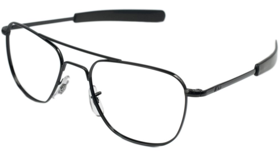 AO Flight Gear Pilot Series Sunglasses Frame, No Lens, Black, Bayonet, 57mm Lens B-BNT-57