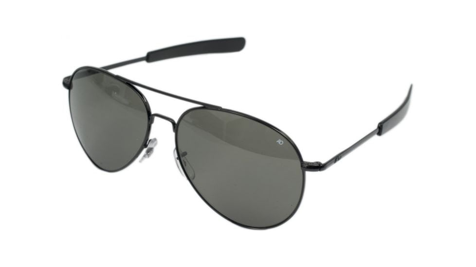AO General Sunglasses, Black, Bayonet, Grey Glass Lenses, 58mm, Polarized TCGPG-BNT-58
