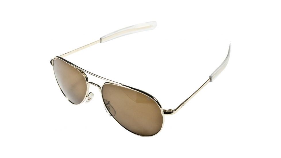 AO General Sunglasses, Gold, Amber Poly Lens, Bayonet, 58mm, Polarized G-PHCAP-BNT-58