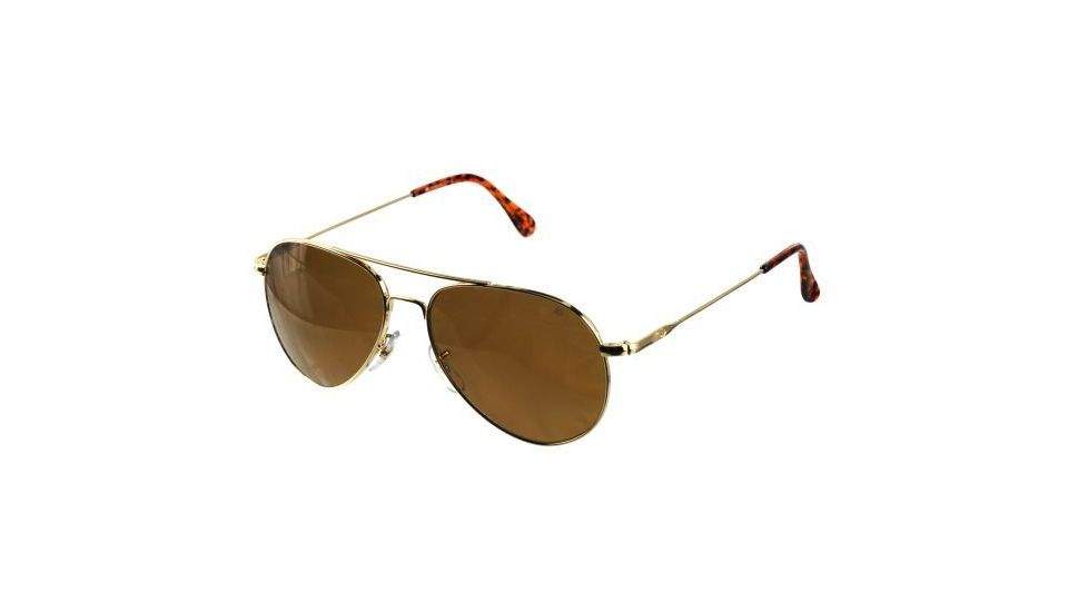 AO General Sunglasses, Gold, Amber Poly Lens, Wire Spatula, 52mm G-HCAP-WS-52